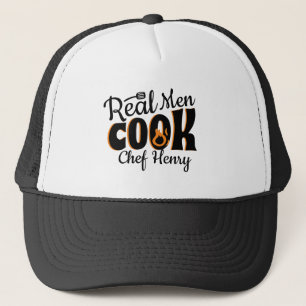 Echte Mannen Cook Black Trucker Pet