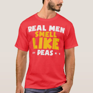 Echte Mannen die net als erwten Funny Vegan Perfec T-shirt