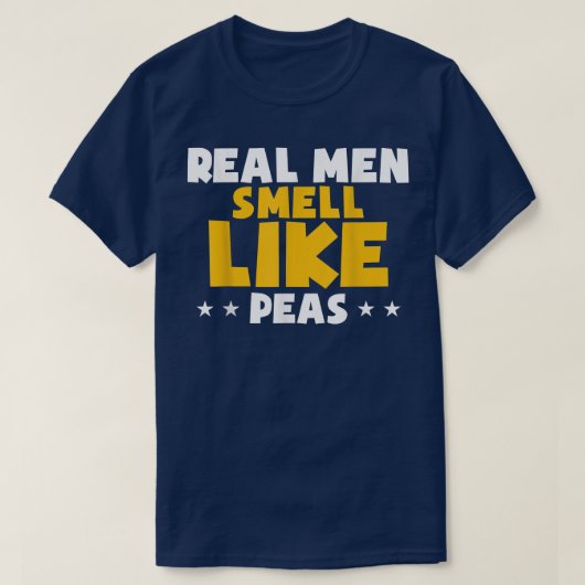 Echte Mannen die net als erwten Funny Vegan Perfec T-shirt (Design voorkant)
