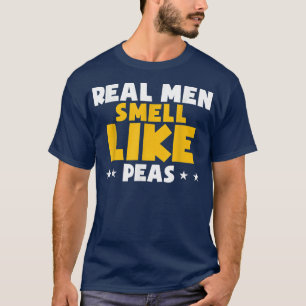 Echte Mannen die net als erwten Funny Vegan Perfec T-shirt