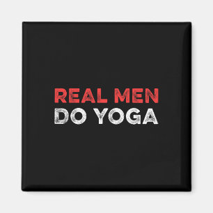 Echte Mannen Doen Aan Yoga Spiritueel Meditatie-in Magneet