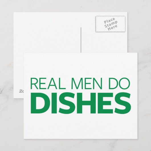 Echte Mannen doen hun brood Briefkaart (Voorkant / Achterkant)