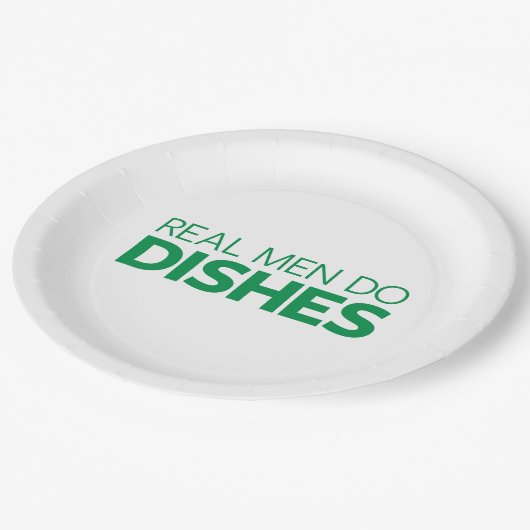 Echte Mannen doen hun brood Papieren Bordje (Gekanteld)