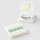 Echte Mannen doen hun brood Stenen Onderzetter (Zijkant)