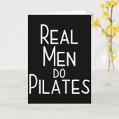 Echte Mannen Doen Pilates Kaart (Gele Bloem)