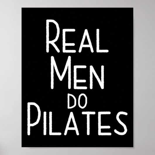 Echte Mannen Doen Pilates Poster (Voorkant)