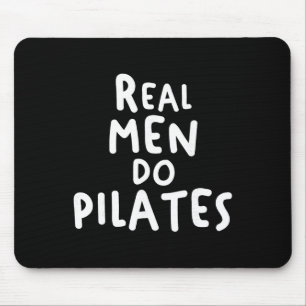 Echte Mannen Doen Pilates Workout Oefening Yoga Fi Muismat