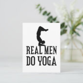 Echte Mannen doen Yoga Briefkaart (Staand voorkant)