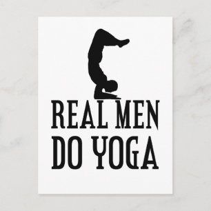 Echte Mannen doen Yoga Briefkaart