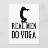 Echte Mannen doen Yoga Briefkaart (Voorkant)