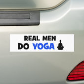 Echte Mannen doen Yoga - Funny Bumperstickers (Op auto)