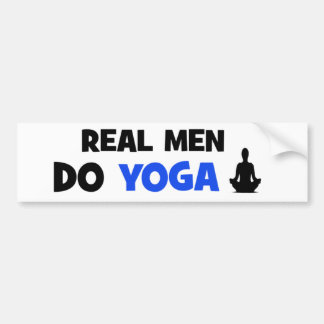 Echte Mannen doen Yoga - Funny Bumperstickers