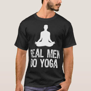 Echte Mannen doen Yoga Funny Gift Kerstmis T-shirt