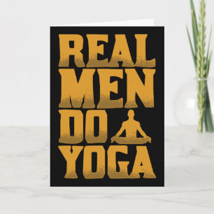 Echte Mannen Doen Yoga Grappig Cadeau Voor Mannen Kaart