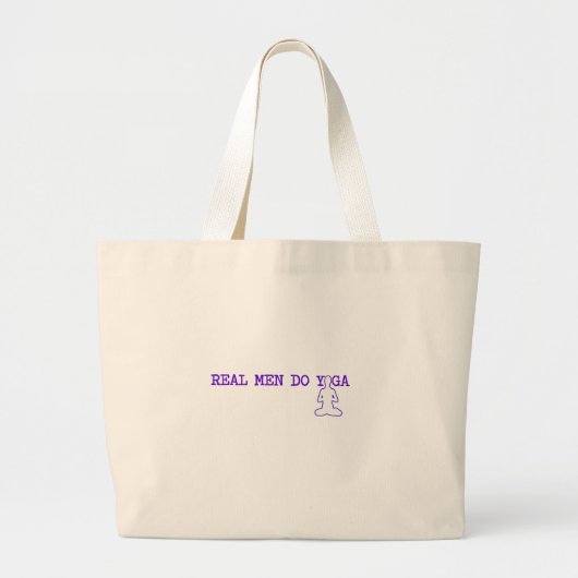 echte mannen doen yoga grote tote bag (Voorkant)