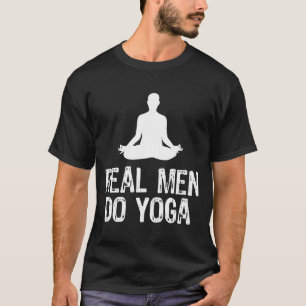 Echte Mannen doen Yoga Kerstmis T-shirt