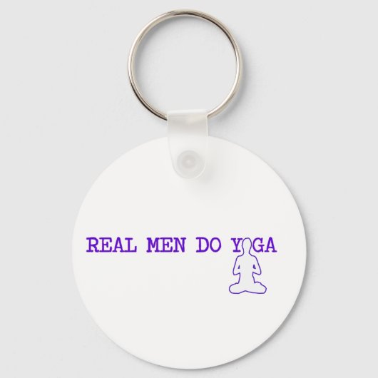 echte mannen doen yoga sleutelhanger (Voorkant)
