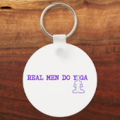 echte mannen doen yoga sleutelhanger (Voorkant)