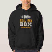 Echte Mannen doos zonder handschoenen Bareknuckle  Hoodie (Voorkant)