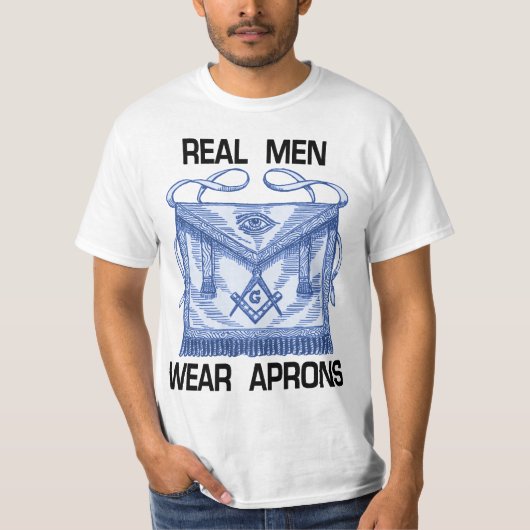 Echte Mannen Draag Aprons! T-shirt (Voorkant)