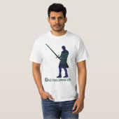 Echte Mannen Draag Kilts Gordon Scottish Tartan T-shirt (Voorkant volledig)