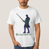 Echte Mannen Draag Kilts Gordon Scottish Tartan T-shirt (Voorkant)