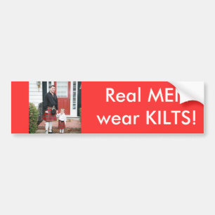 Echte MANNEN draag KINDEREN! Bumpersticker