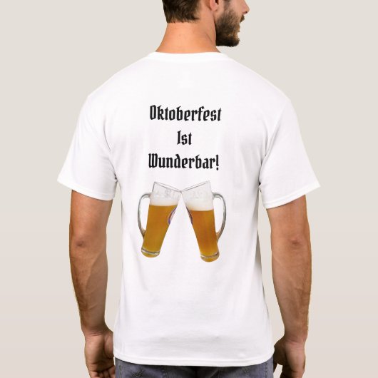 Echte Mannen Draag Lederhosen T-shirt (Achterkant)