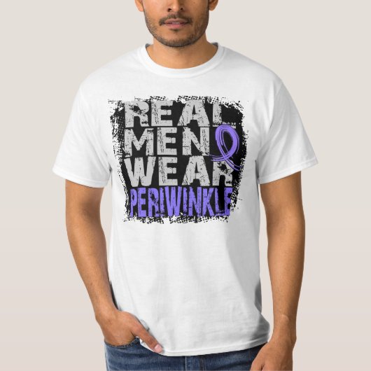 Echte Mannen Draag Periwinkle T-shirt (Voorkant)
