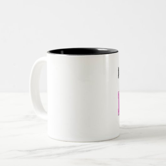 Echte Mannen Draag PINK! Tweekleurige Koffiemok (Voorkant links)