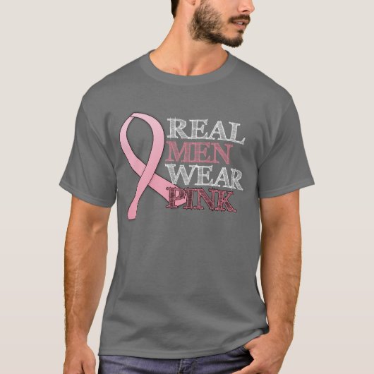 Echte Mannen Draag Roze ($24.95) T-shirt (Voorkant)