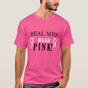 Echte Mannen Draag Roze Borstkanker T-shirt