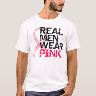 Echte Mannen Draag Roze - Borstkanker T-shirt