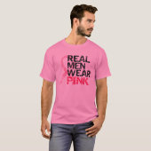 Echte Mannen Draag Roze - Borstkanker T-shirt (Voorkant volledig)