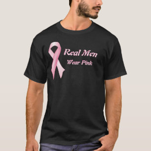 Echte Mannen Draag Roze borstkankerlint T-Shirt