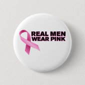 Echte Mannen Draag Roze Button (Voorkant)