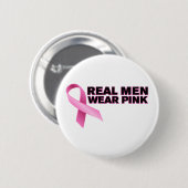 Echte Mannen Draag Roze Button (Voorkant /achterkant)