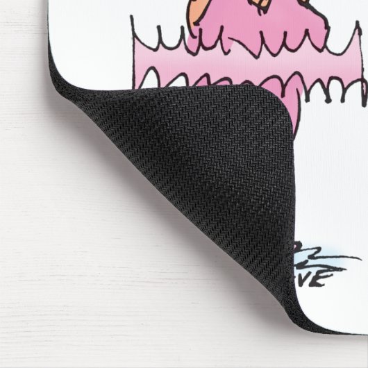 Echte Mannen Draag roze grappige fat Guy Ballet Muismat (Hoek)