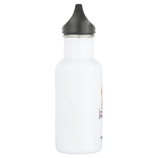 Echte Mannen Draag roze grappige fat Guy Ballet Waterfles (Links)