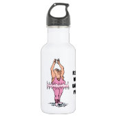 Echte Mannen Draag roze grappige fat Guy Ballet Waterfles (Voorkant)
