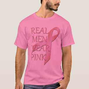 Echte Mannen Draag Roze Mannen Basisch Roze T-shir T-shirt