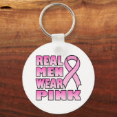 echte mannen draag roze Sleutelhanger (Voorkant)