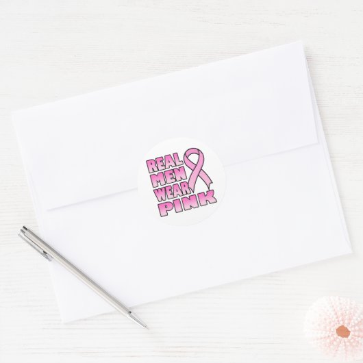 Echte mannen draag roze Sticker (Envelop)