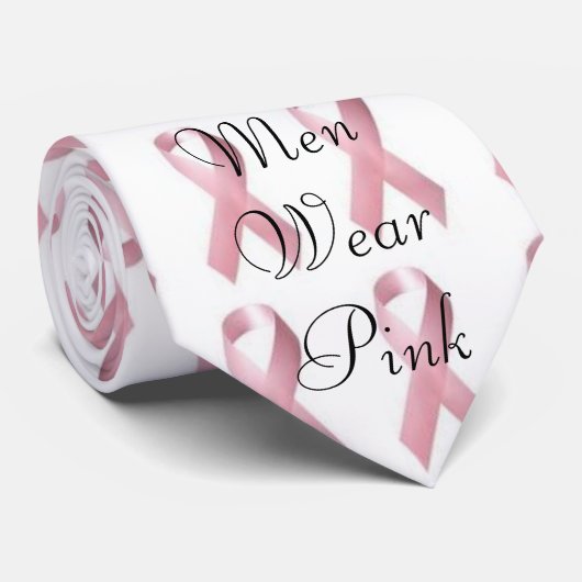 Echte Mannen Draag Roze Stropdas (Opgerold)
