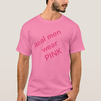 Echte mannen draag roze t-shirt