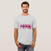 Echte Mannen Draag Roze T-shirt (Voorkant volledig)