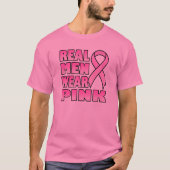 echte mannen draag roze T-Shirt (Voorkant)