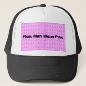 Echte Mannen Draag Roze Trucker Pet (Voorkant)
