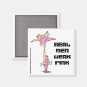 Echte Mannen Draag Roze - Vettige Tutu-jongens Bal Magneet (Voorkant / Achterkant)