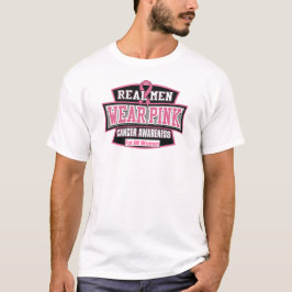 Echte Mannen Draag roze voor alle vrouwen - borstk T-shirt